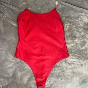 Clear strap bodysuit